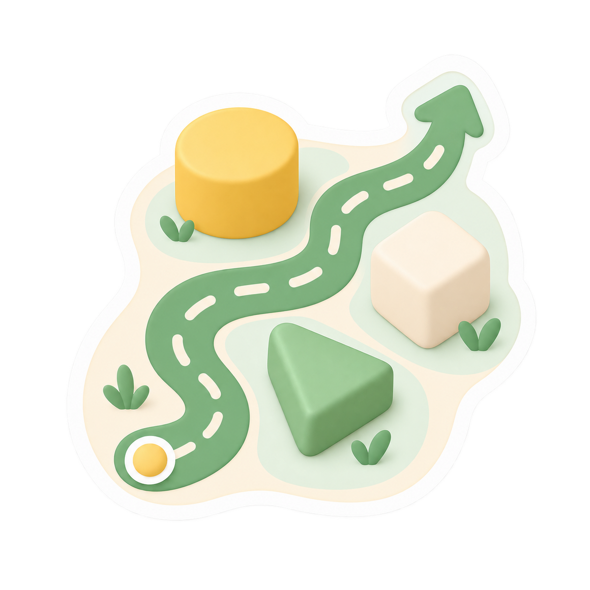 Spatial awareness practice sticker icon