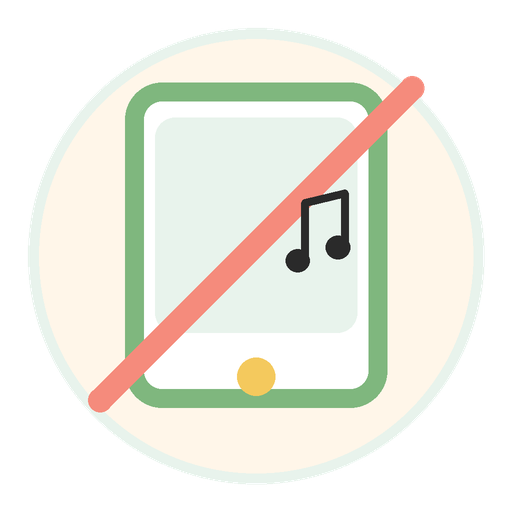 Screen-free music play icon
