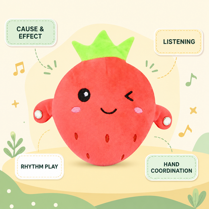 Musical Touch Plush Pal supporting cause and effect, listening, rhythm and hand coordination