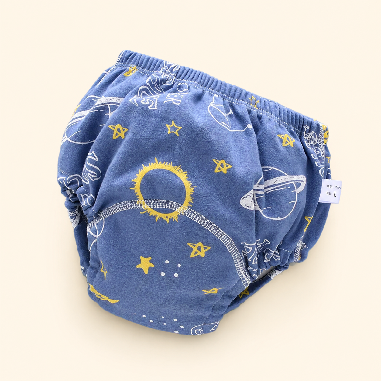 Toyella potty training pants - Blue starry sky - cream background