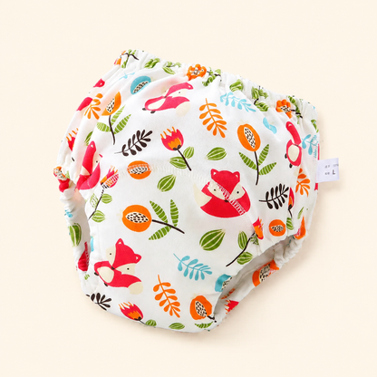 Toyella potty training pants - Fox - cream background