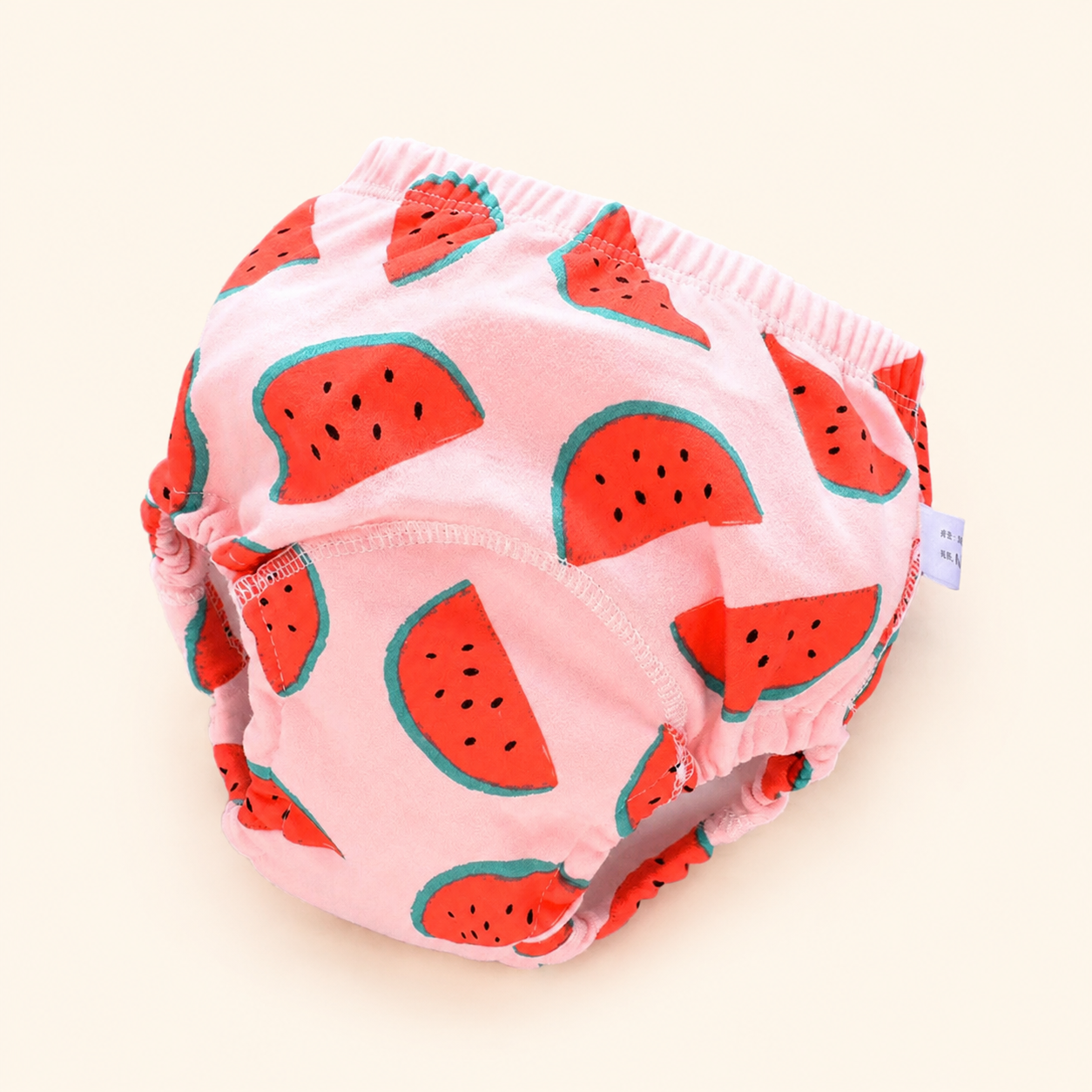 Toyella potty training pants - Watermelon - cream background