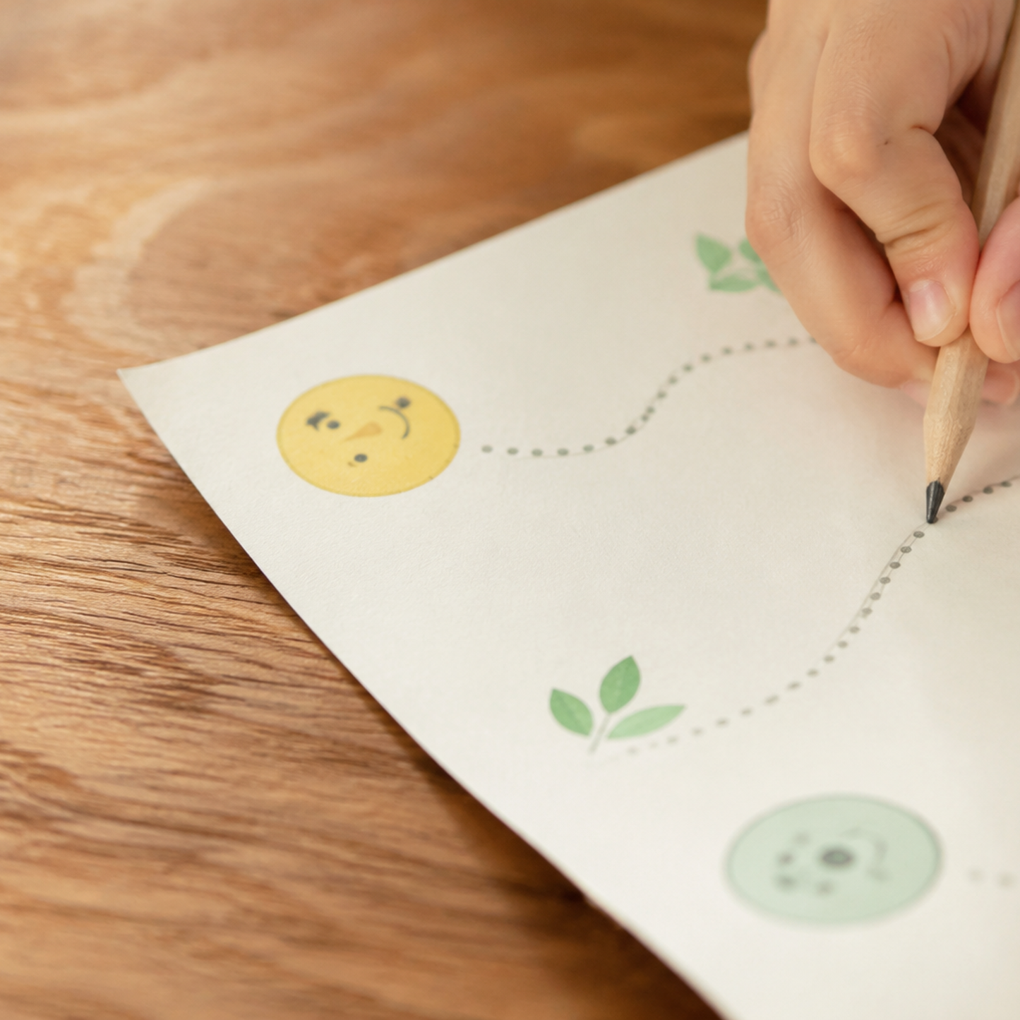 Toyella Screen-Free Starter Pack — print detail close-up