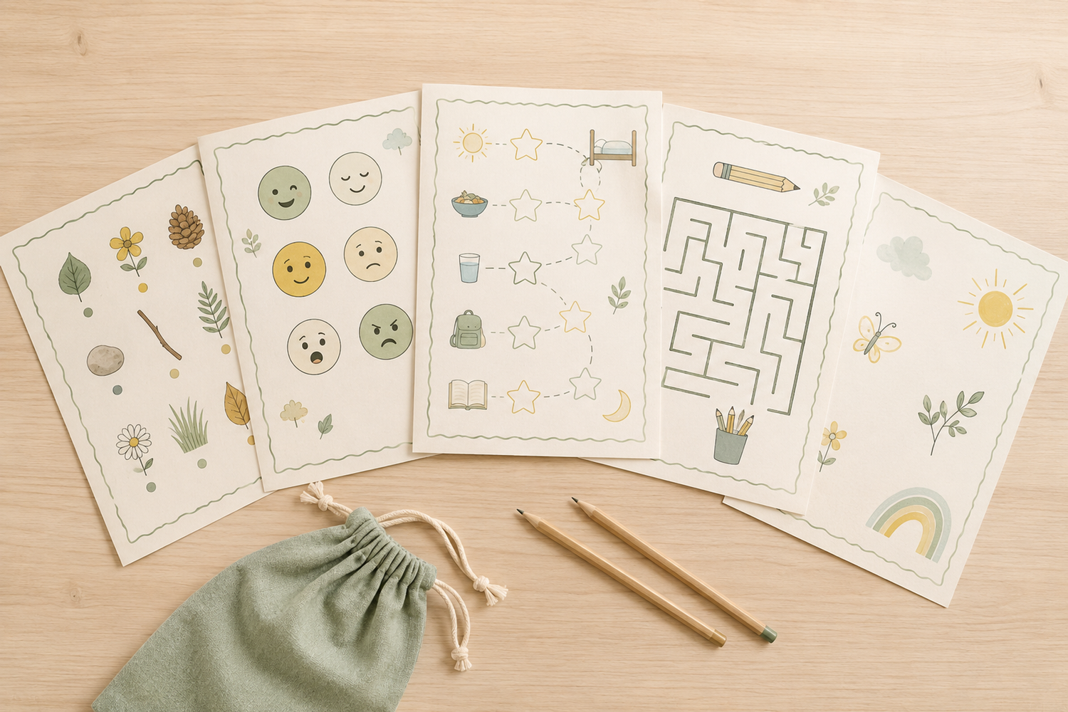 Screen-free printable activity spread